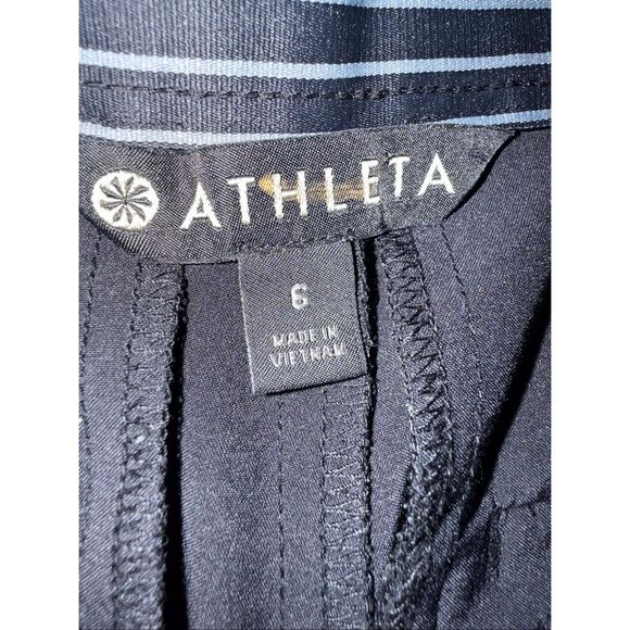 Athleta Women’s Tribeca Crop Black High Rise wide Leg Dress Pants size 6 s281969 - Picture 6 of 10